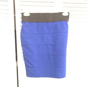 Cobalt Blue Fold-down mini skirt